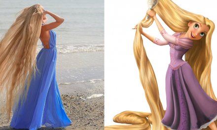 Rapunzel si existe y es una mujer ucraniana que lleva 30 años sin cortarse el cabello
