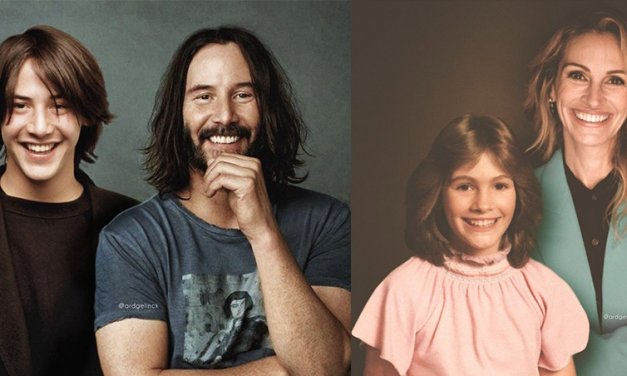 Increíbles fotografías de actores famosos posando consigo mismos de jóvenes