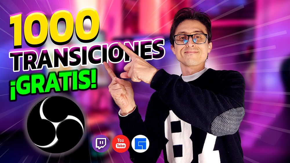 1000 Transiciones gratis para tus directos | Transiciones con tu logo para Twitch y Facebook Gaming😱