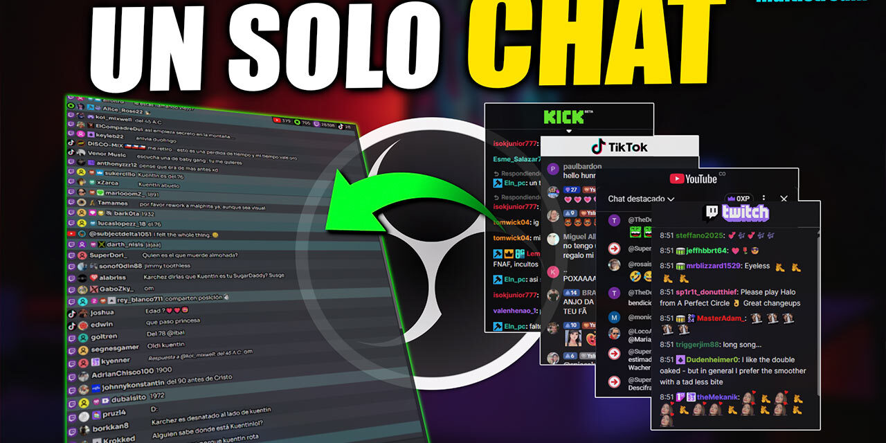 El mejor CHAT para hacer Multistream | Chat Unificado Twitch, Kick, Tik Tok, YouTube